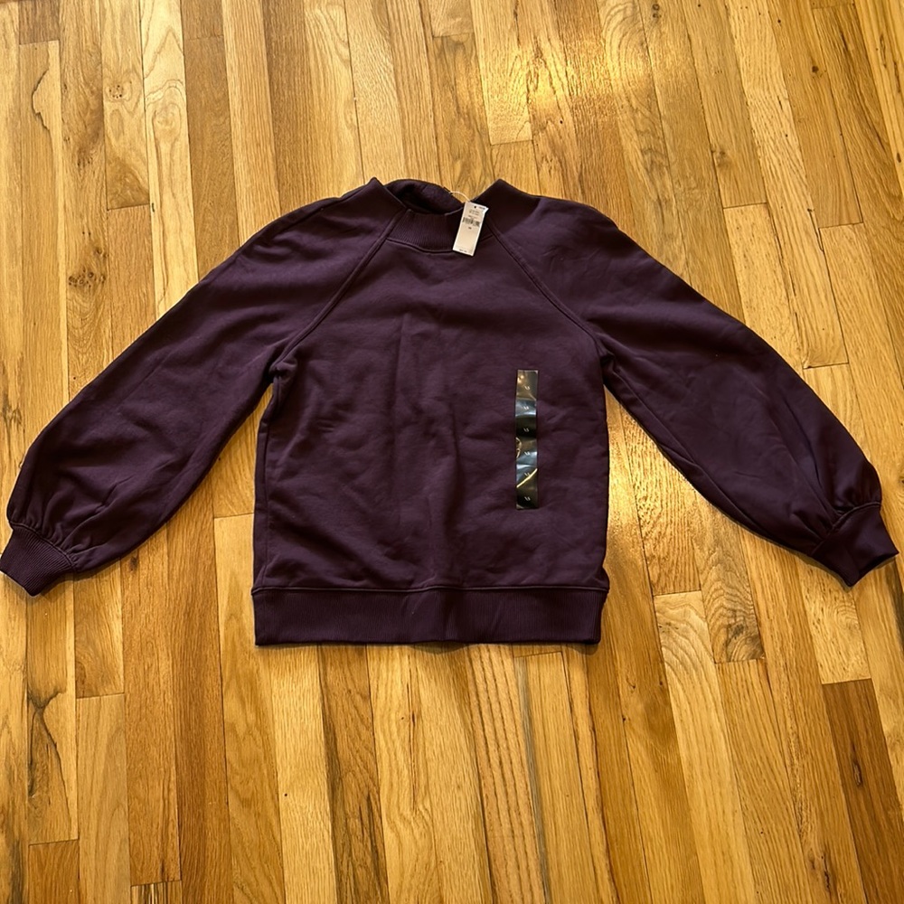 NWT BANANA REPUBLIC FLEECE MOCK-NECK SWEATSHIRT